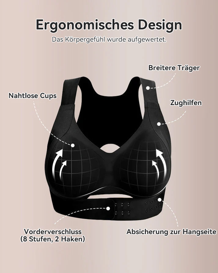 Vnproo®Haltungs-Bh Mit Frontverschluss, Gekreuztem Rücken, Kabellos