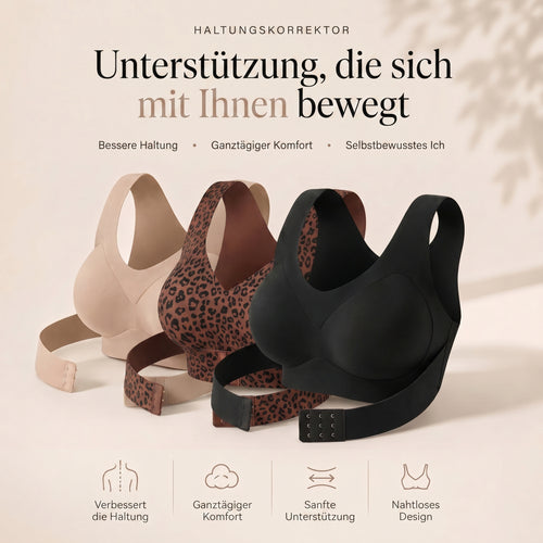 Vnproo®🍁💖Haltungs-Bh Mit Frontverschluss, Gekreuztem Rücken, Kabellos