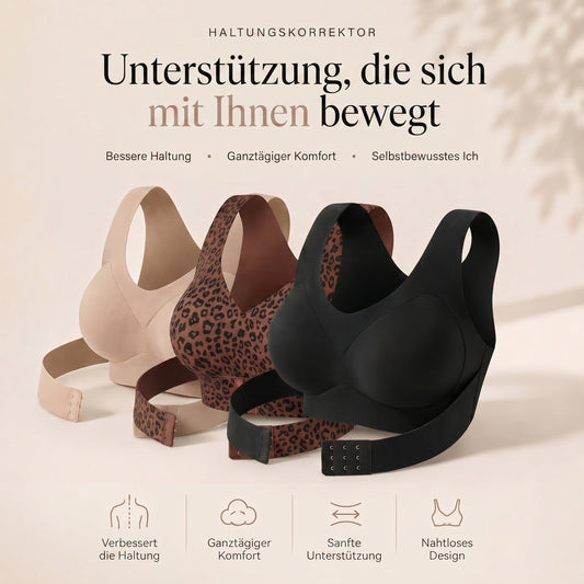 Vnproo®💐💖Haltungs-Bh Mit Frontverschluss, Gekreuztem Rücken, Kabellos