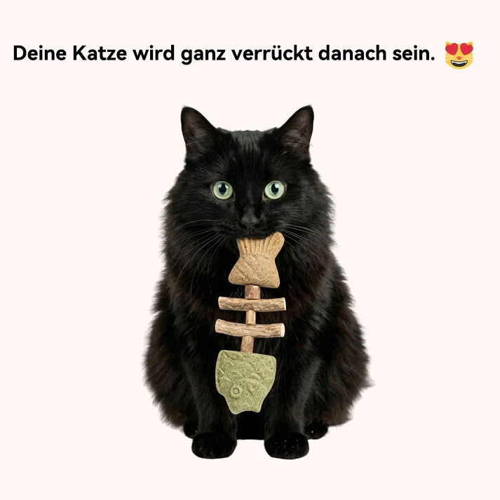 Zahnpflege-Kauspielzeug für Katzen in Fischgrätenform🍁💖